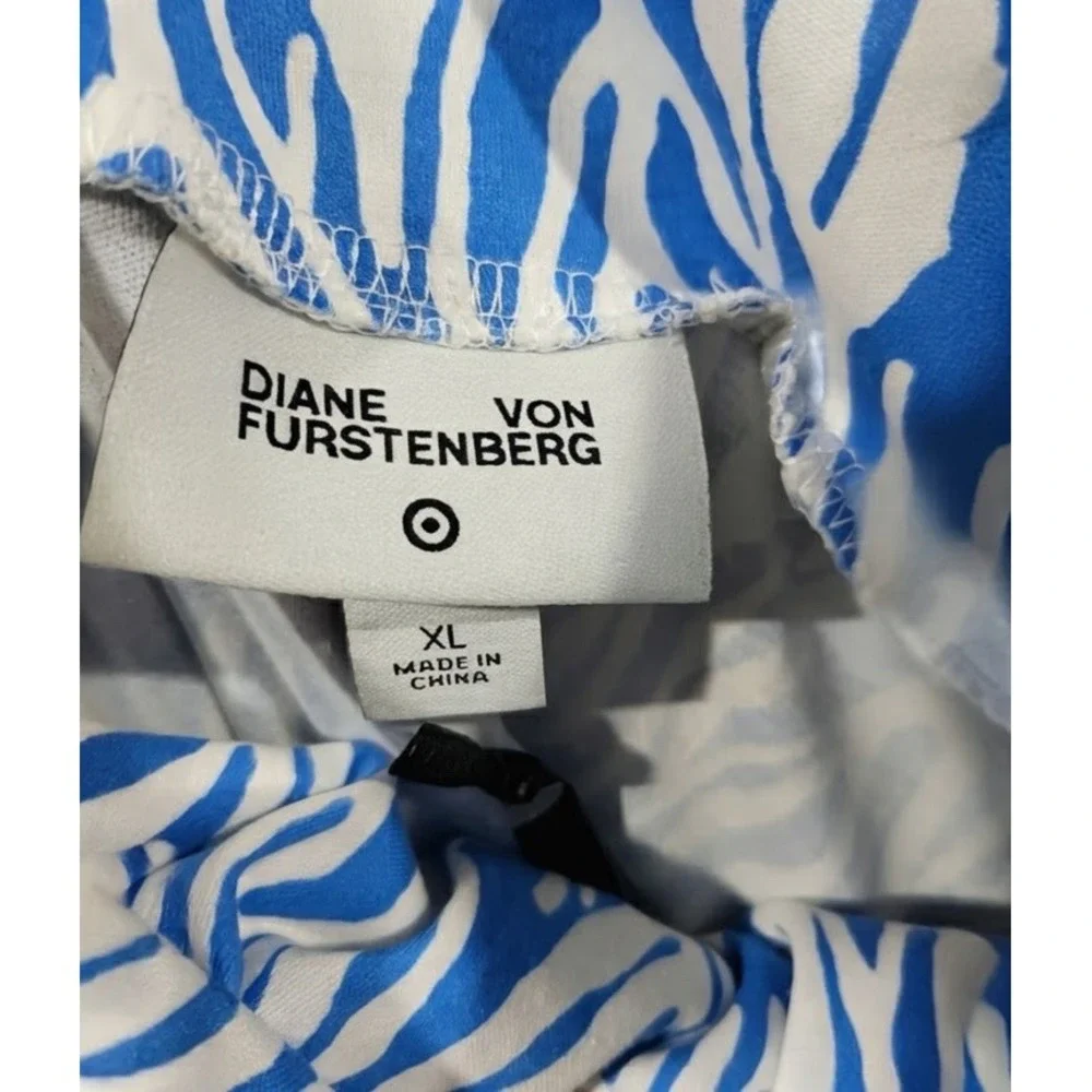 Diane von Furstenberg Target Extra Large Blue Zebra Cami Skirt Set Resort New